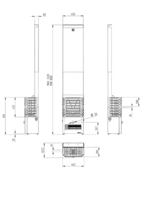 Saunum EXPERIENCE Sheath colour: black, anthracite / 3,6kW