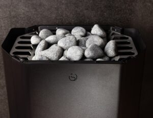 Saunum LUXERY Stainless steel shell / anthracite matt / 12 Kw