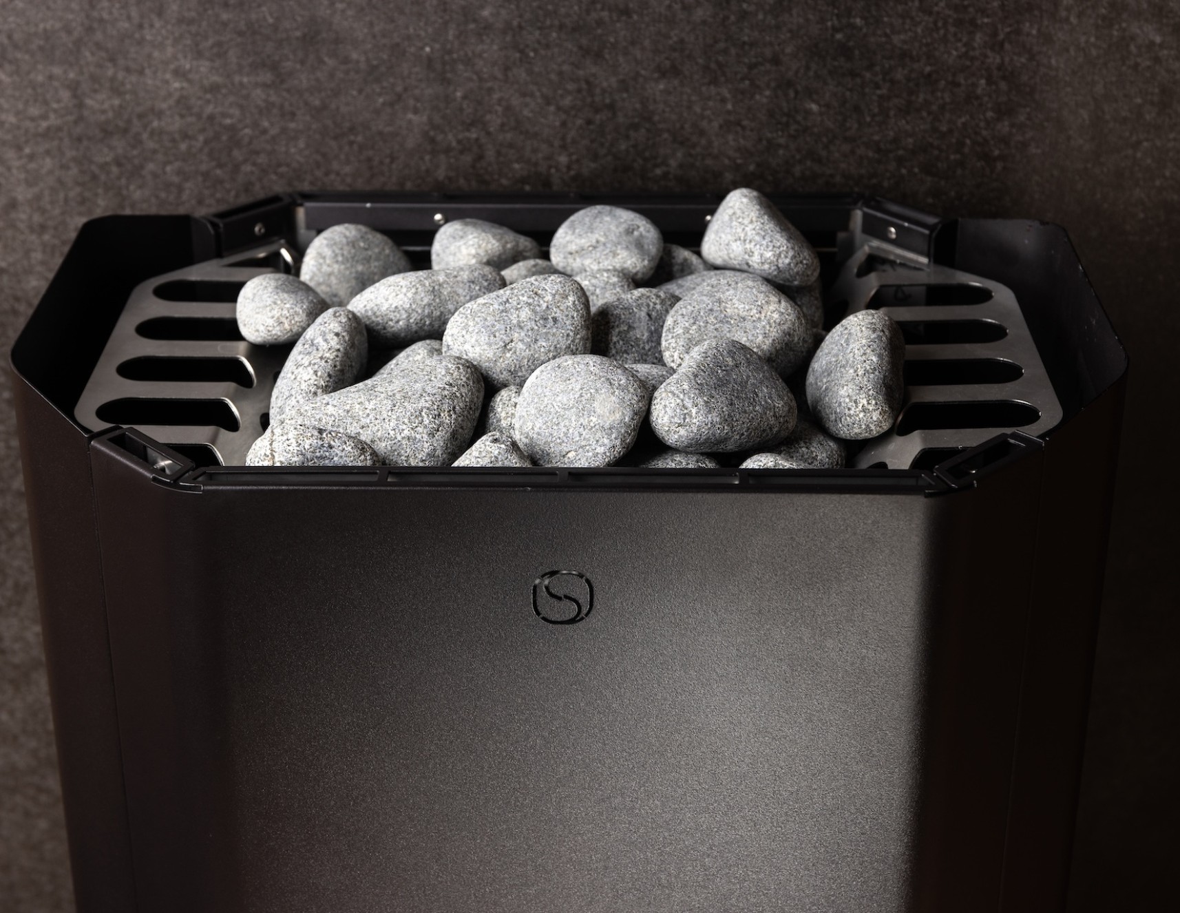 Saunum LUXERY Stainless steel shell / anthracite matt / 12 Kw
