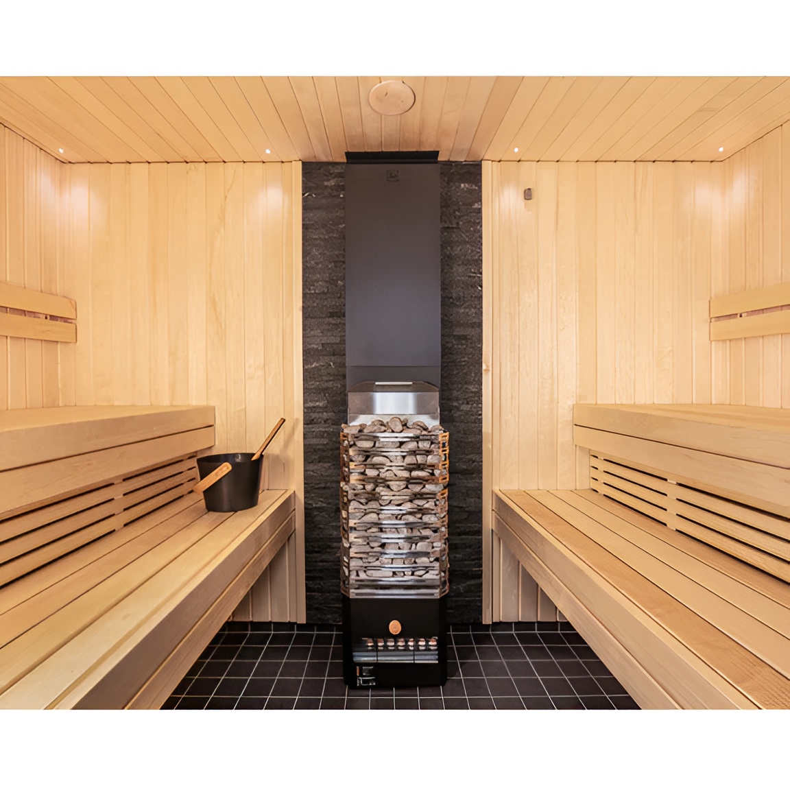 Saunum EXPERIENCE Sheath colour: black, anthracite / 3,6kW