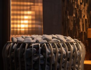 Saunum LUXERY Stainless steel shell / anthracite matt / 12 Kw