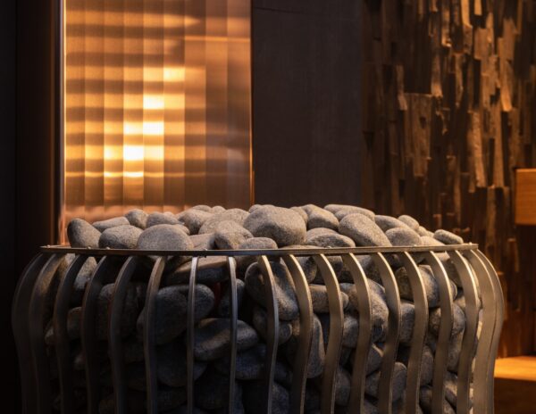 Saunum LUXERY Stainless steel shell / anthracite matt / 12 Kw