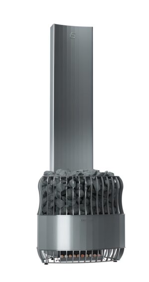 Saunum LUXERY Stainless steel shell / anthracite matt / 12 Kw