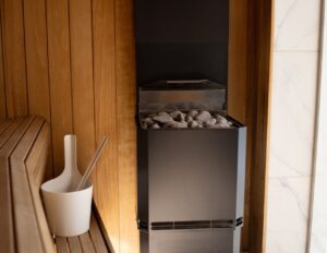 Saunum Pro EXPERIENCE Sheath colour: black / 9kW