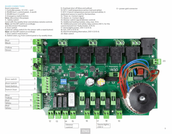 Contactor box Tulikivi for Tuisku XL (13.6-21 kW)
