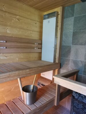 Air conditioner Saunum BASE / Shell colour: anthracite mat / white glass