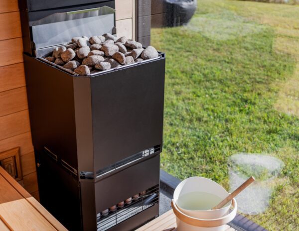 Saunum Pro EXPERIENCE Sheath colour: black, anthracite / 12kW