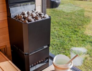 Saunum Pro EXPERIENCE Sheath colour: black / 9kW