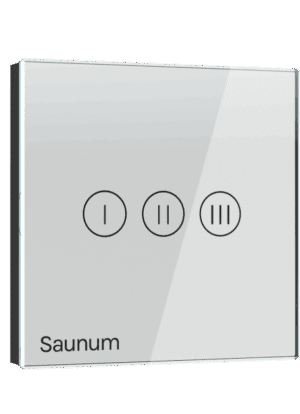 Air conditioner Saunum BASE S + External touch control panel, Colour: White - 4745090012408