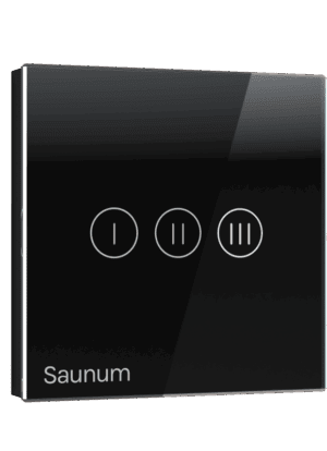 Air conditioner Saunum BASE + External touch control panel, Colour: Black - 4745090012415