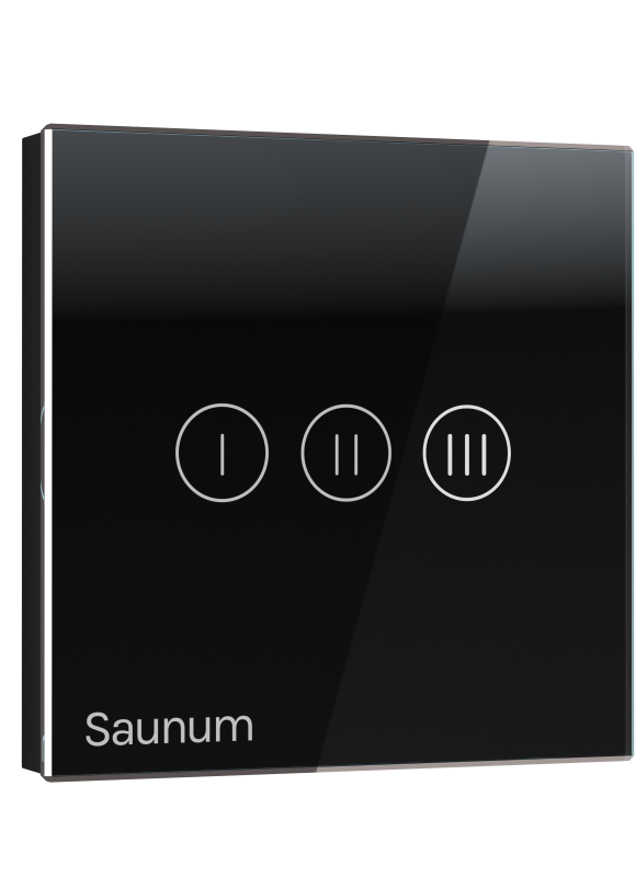 Air conditioner Saunum BASE + External touch control panel, Colour: Black - 4745090012415